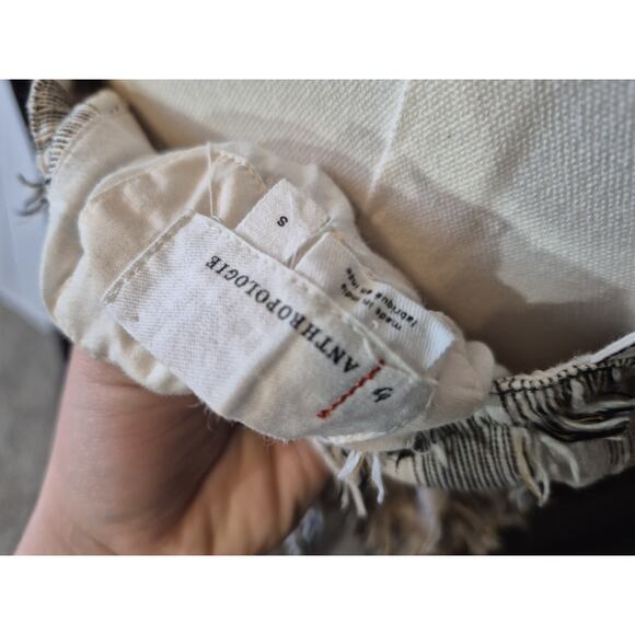 Anthropologie Womens Tan Beige Fringe Ladder Back Shift Dress Small - Picture 9 of 9